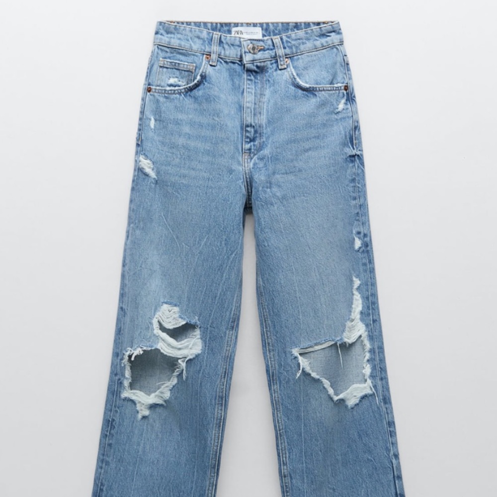 Zara Wide Leg Full Length Jeans